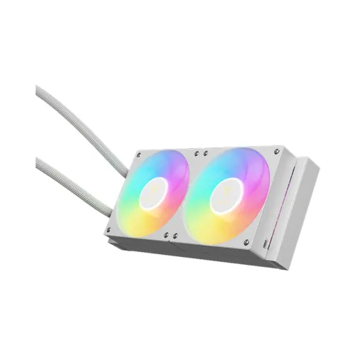 Tản Nhiệt Nước GAMDIAS CHIONE P5-240 WH – AIO 240mm | Màn Hình LCD IPS 3,4 Inch | Màu Trắng